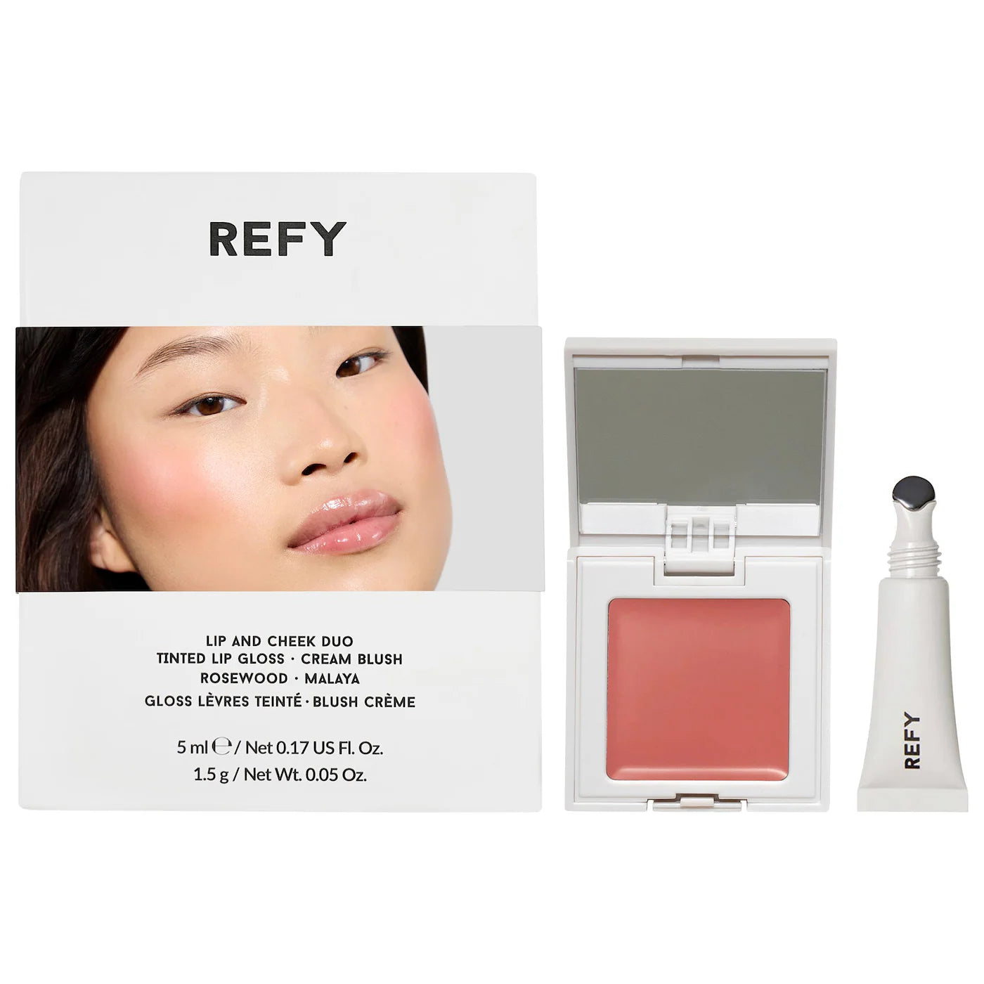 Refy - Lip Gloss and Cheek Duo Set