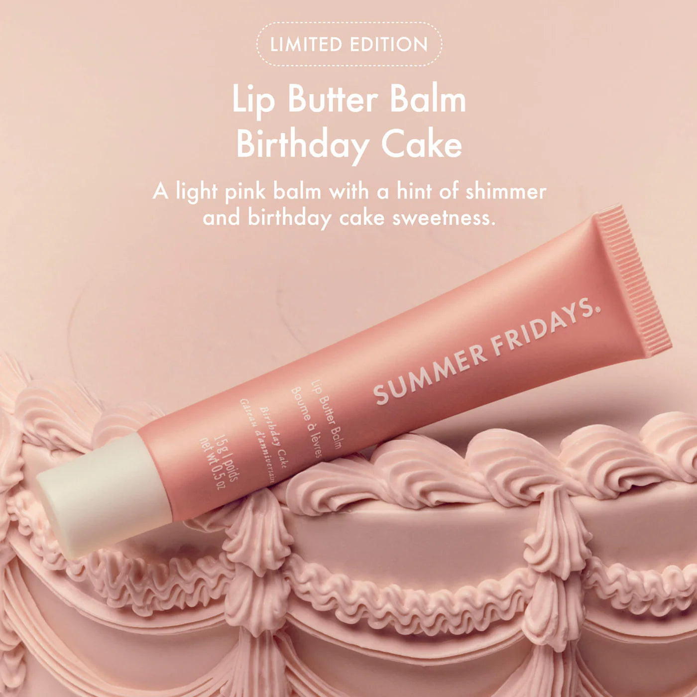 Summer Fridays - Sweet Pink Duo with Birthday Cake + Strawberry Soft Serve Lip Butter Balm