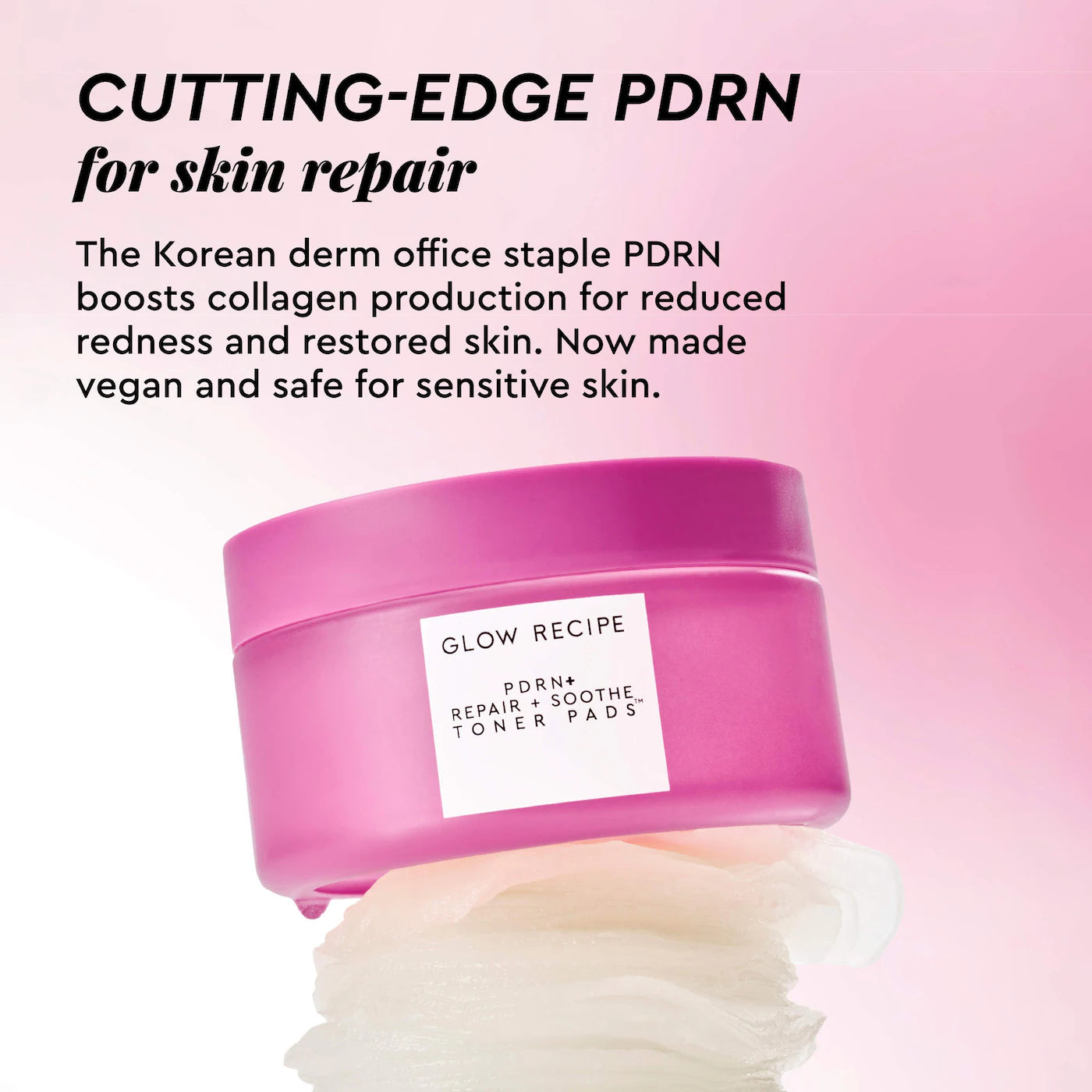 Glow Recipe - PDRN Repair + Soothe Korean Prickly Pear Toner Pads for Skin Barrier Repair | 60 Pads