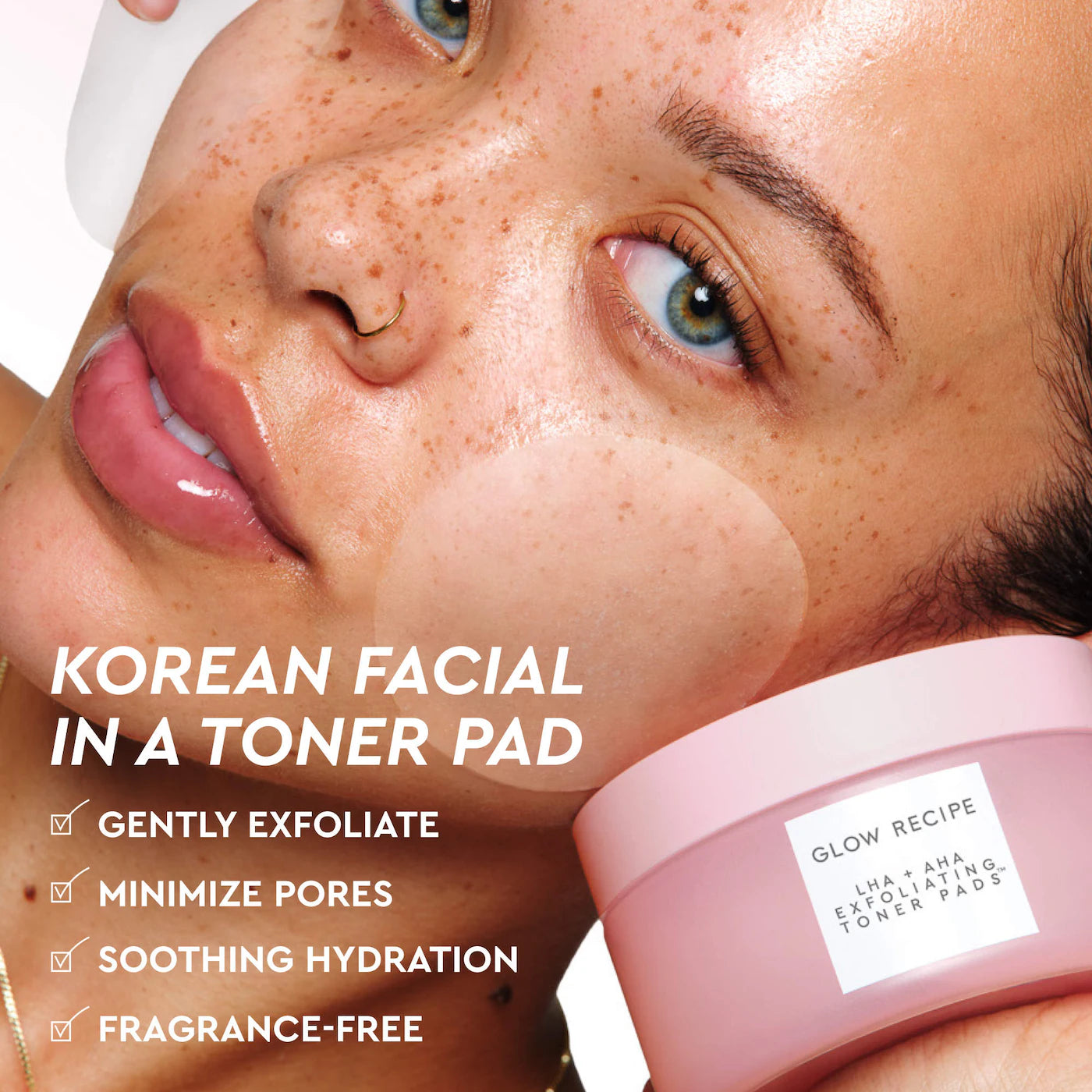 Glow Recipe - LHA + AHA Korean Watermelon Toner Pads for Hydration and Gentle Exfoliation | 60 Pads