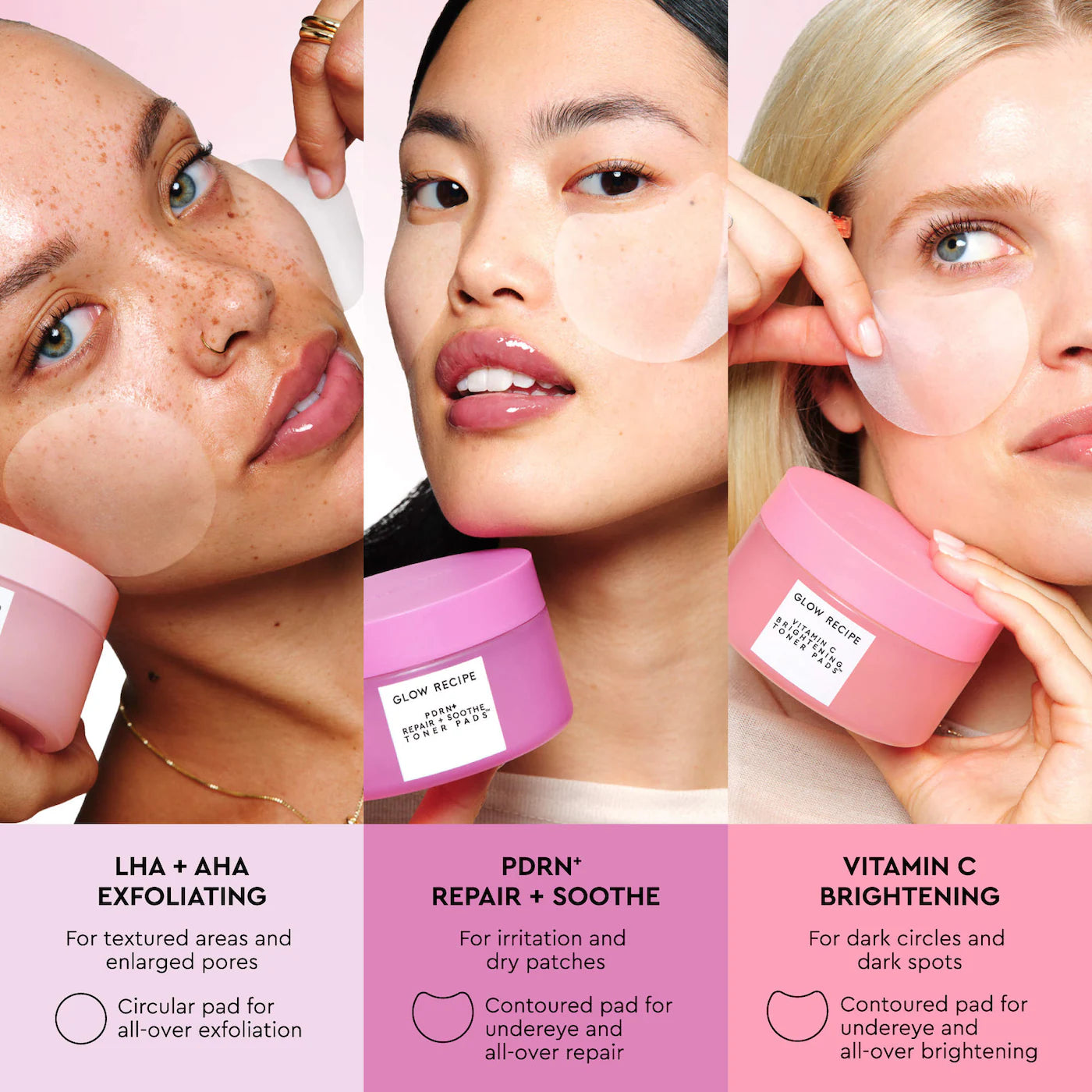 Glow Recipe - LHA + AHA Korean Watermelon Toner Pads for Hydration and Gentle Exfoliation | 60 Pads