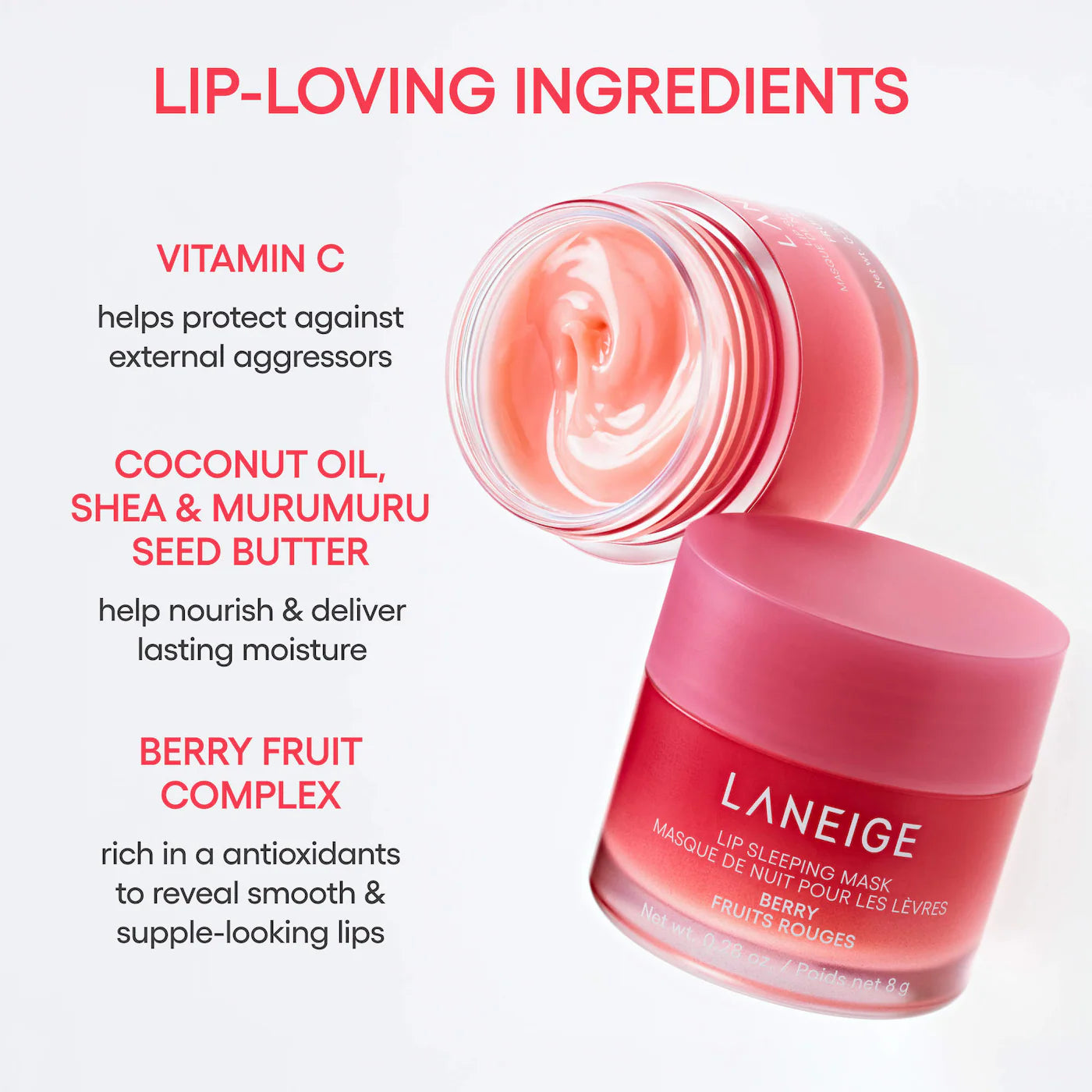 LANEIGE - Lip Sleeping Mask | 20 g | Acai Mango Smoothie (Limited Edition)