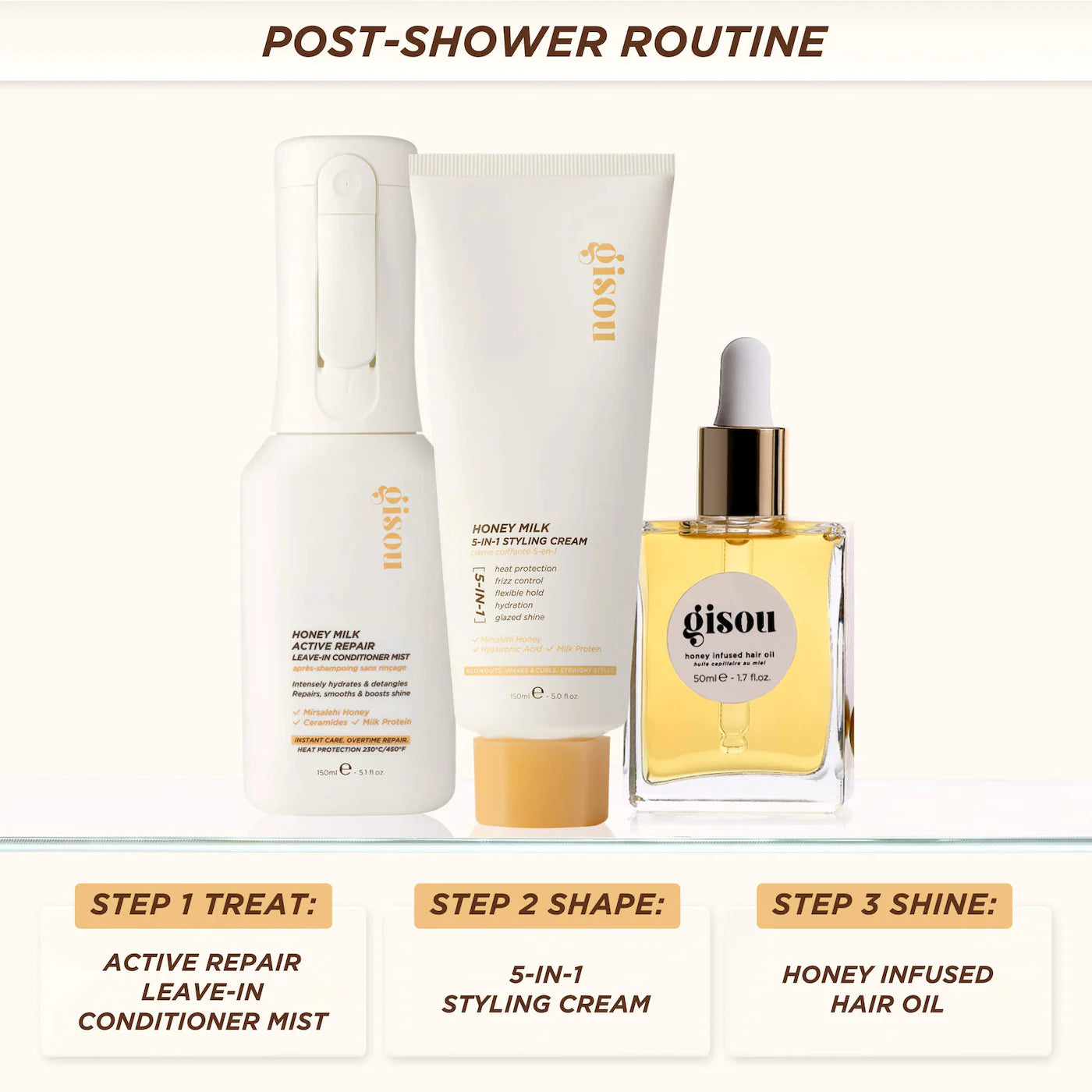 Gisou - Honey Milk Active Repair Leave-In Conditioner Mist | 150 mL