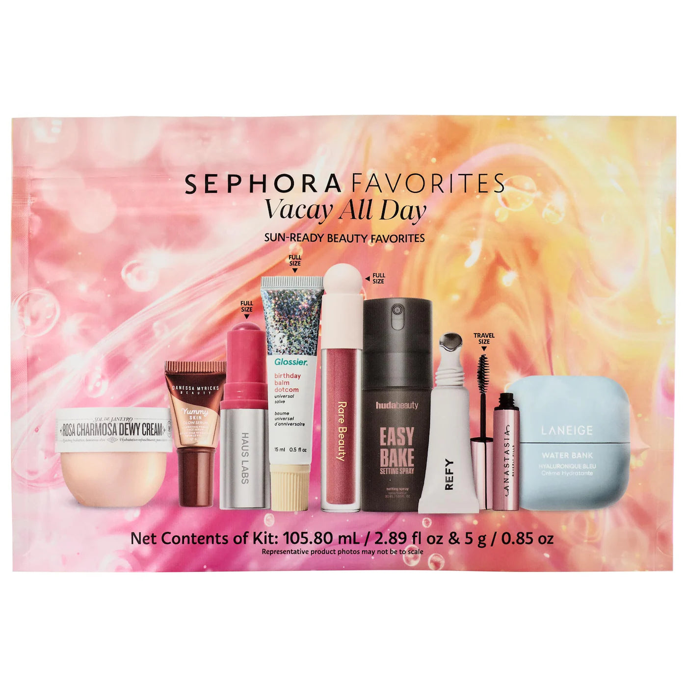Sephora Favorites - Vacay All Day Makeup and Skincare Value Set (New 2026)