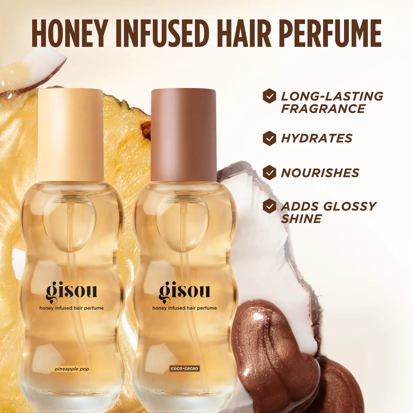 Gisou - Honey Infused Hair Perfume | 15 mL | Coco-Cacao