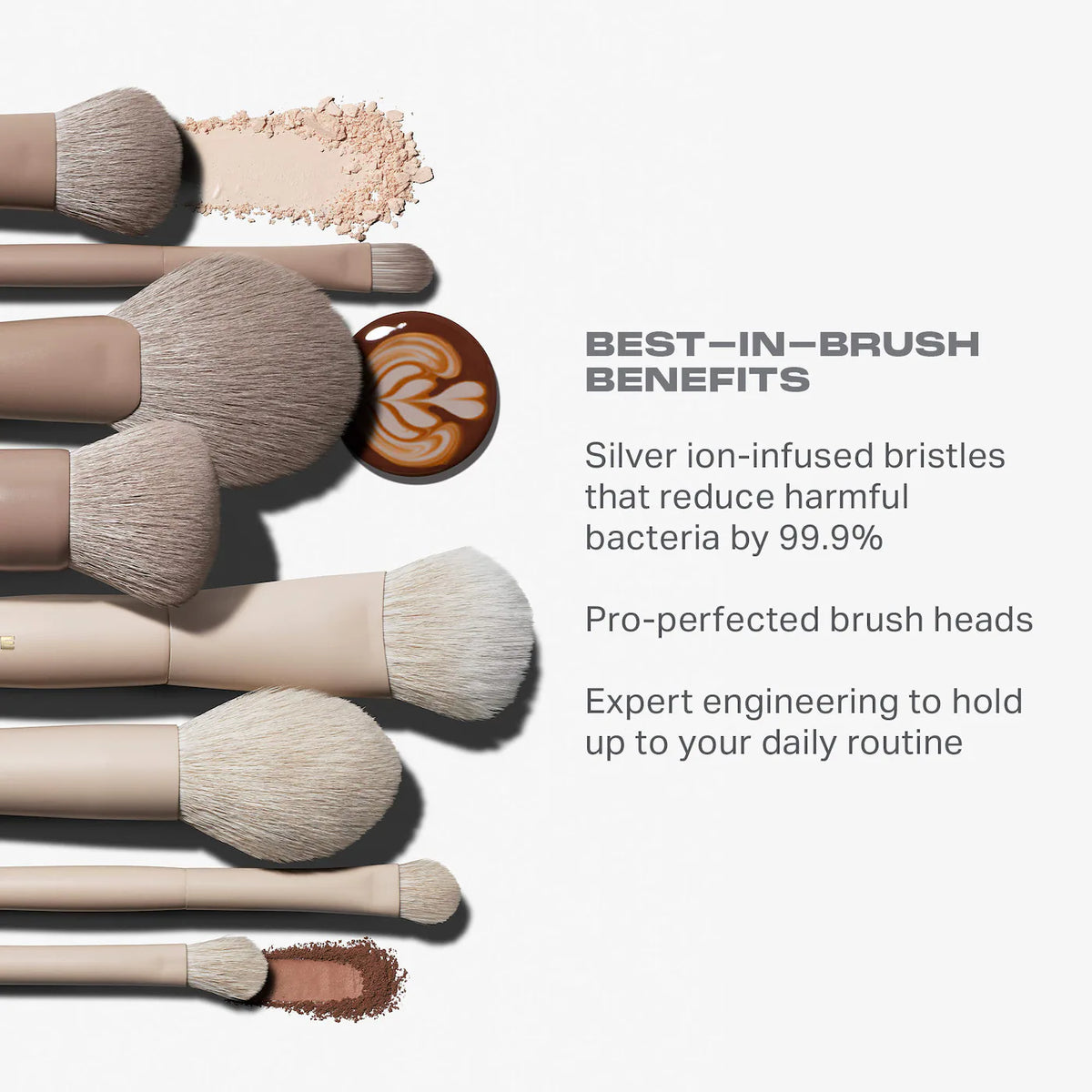 Morphe - Iced Mocha 4-Piece Face Brush Set