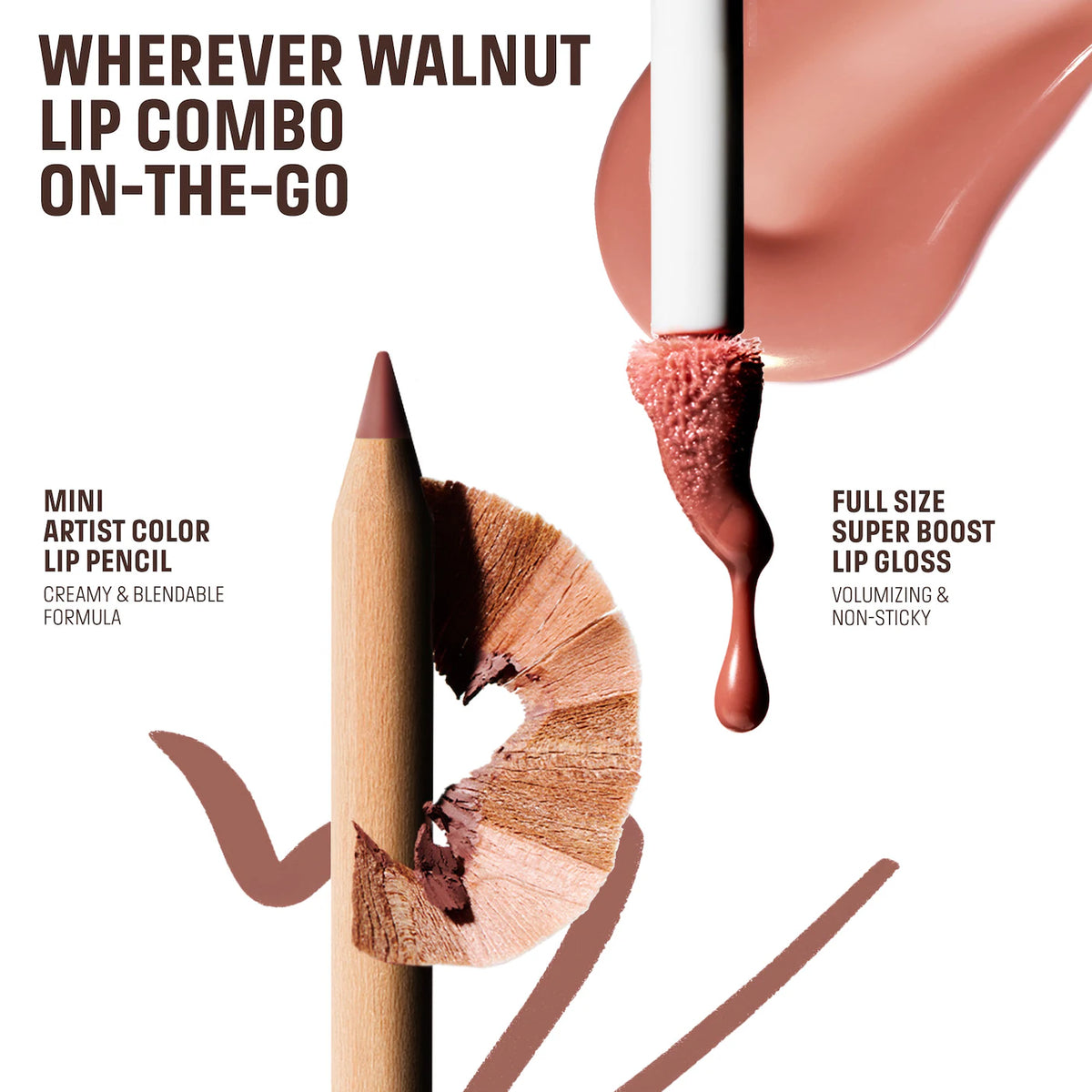 MAKE UP FOR EVER - Mini Artist Color Pencil Lip Liner & Full Size Super Boost Lip Gloss Kit