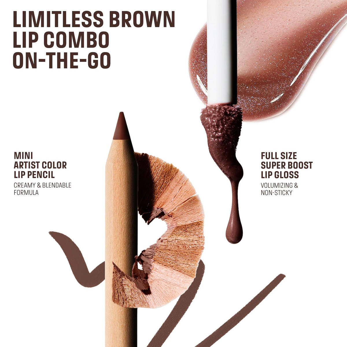 MAKE UP FOR EVER - Mini Artist Color Pencil Lip Liner & Full Size Super Boost Lip Gloss Kit