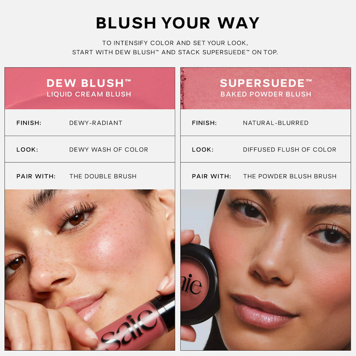 Saie - SuperSuede™ Talc-Free Powder Blush