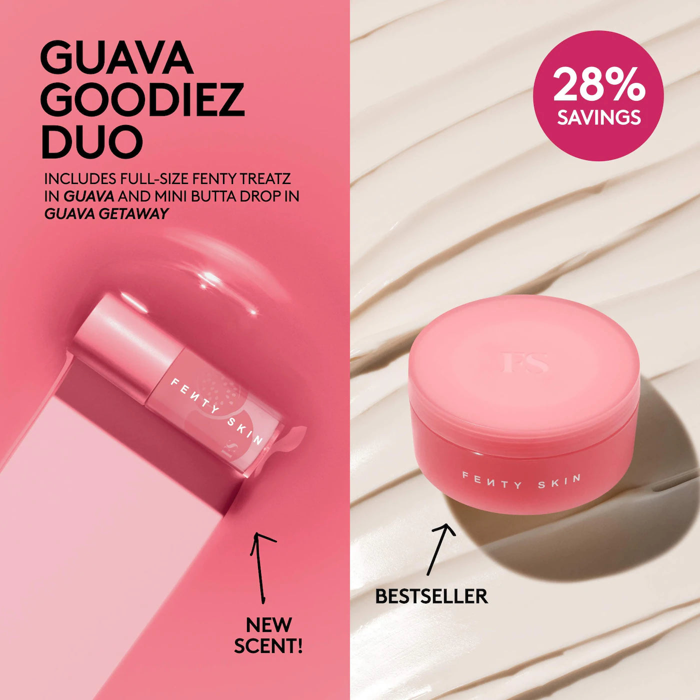 Fenty Beauty - Guava Goodiez - Guava Lip + Mini Butta Drop Set