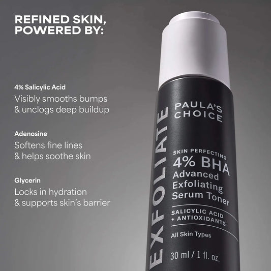 Paula's Choice - Skin Perfecting 4% BHA Advanced Exfoliating Serum Toner | 30 mL
