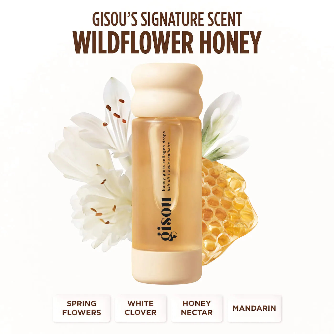 Gisou - Honey Gloss Collagen Drops Hair Oil for Fine to Medium Hair | 20 mL