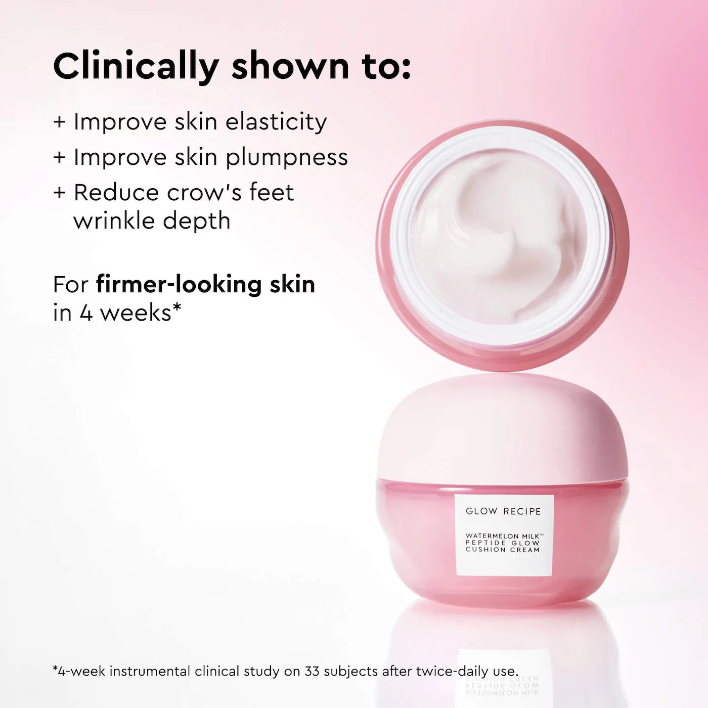 Glow Recipe - Watermelon Milk™ Peptide Cushion Cream Refillable Moisturizer for Dry Skin & Barrier Support | 50 mL