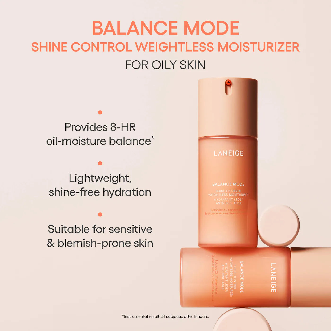 LANEIGE - Balance Mode Shine Control & Pore-Minimizing Lightweight Moisturizer for Oily Skin | 80 mL
