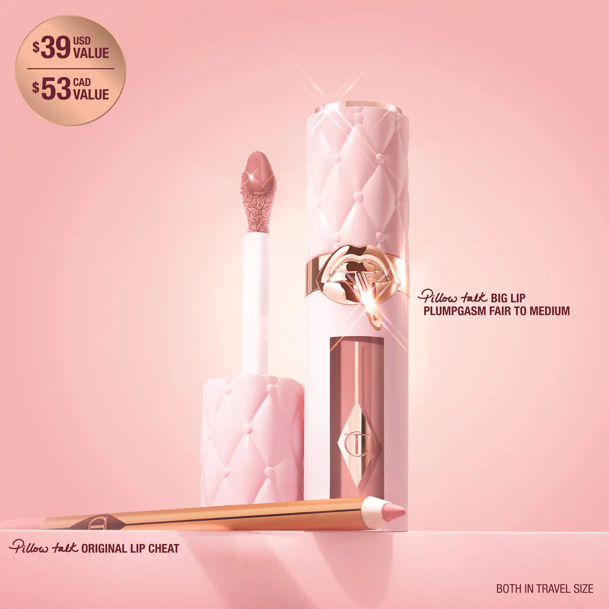 Charlotte Tilbury - Mini Pillow Talk Plumpgasm Lip Liner and Lip Gloss Set