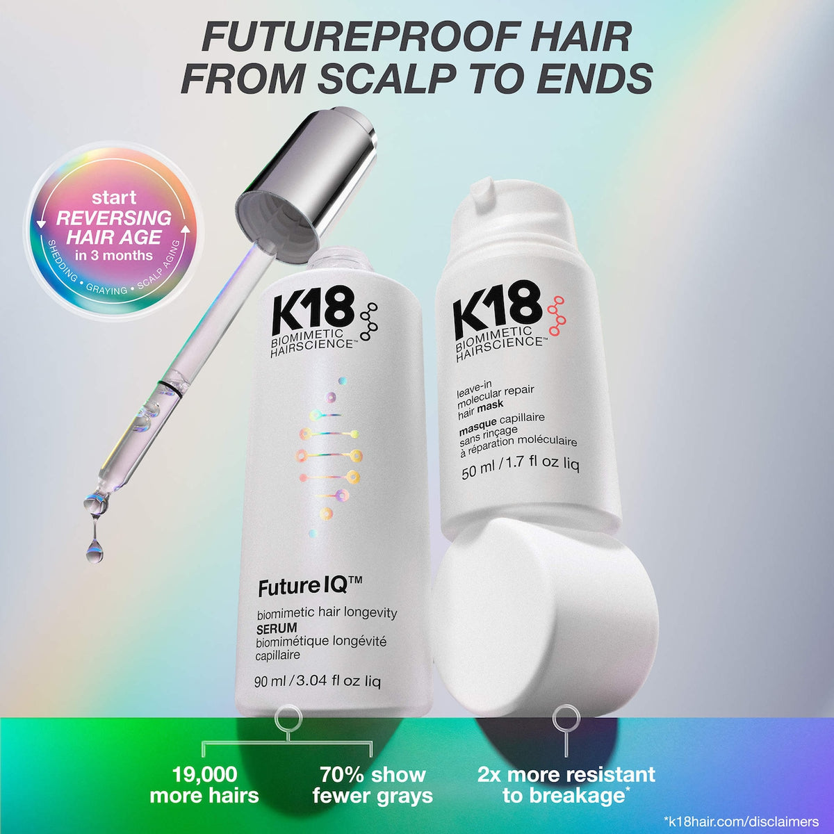K18 Biomimetic Hairscience - FutureIQ™ biomimetic hair longevity serum | 90 mL