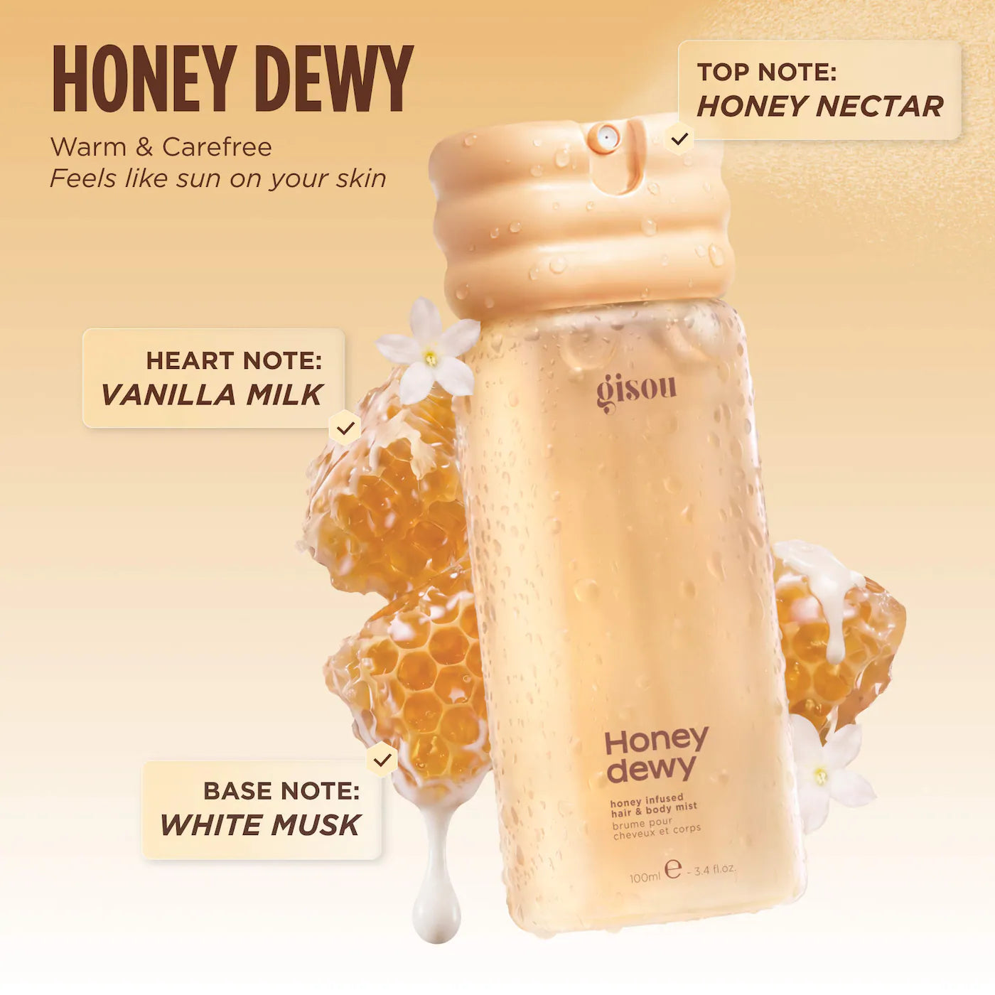 Gisou - Honey Infused Hair & Body Mist | Honey Dewy