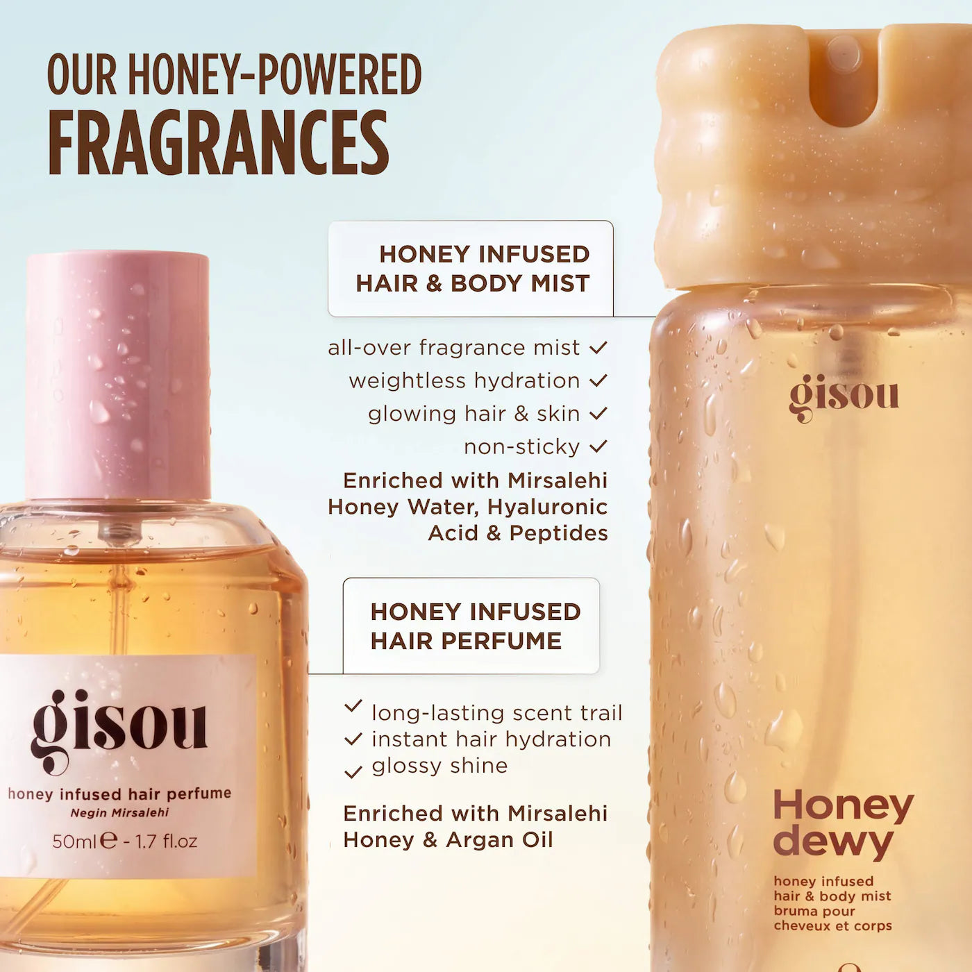 Gisou - Honey Infused Hair & Body Mist | Honey Dewy