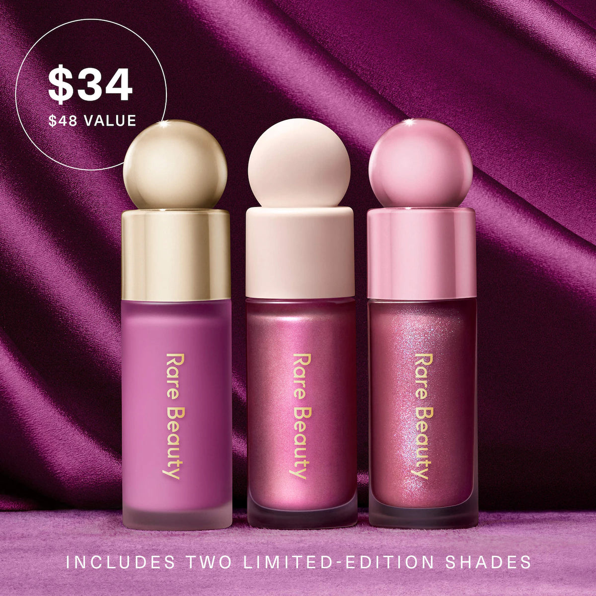 Rare Beauty - Violet Faves Mini Cheek and Lip Trio Makeup Gift Set