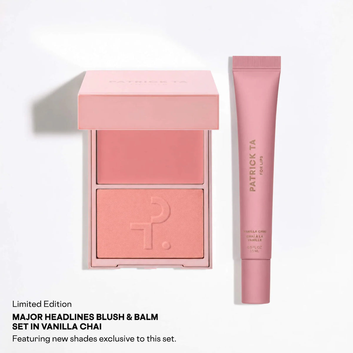 PATRICK TA - Major Headlines Double-Take Crème & Powder Blush Duo & Lip Balm Makeup Gift Set