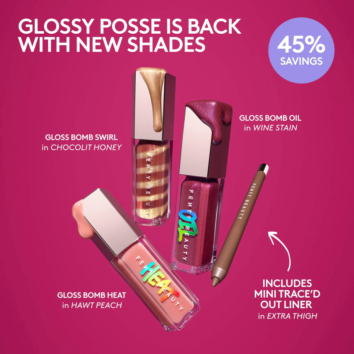 Fenty Beauty - Glossy Posse IX 4-Piece Lip Makeup Gift Set