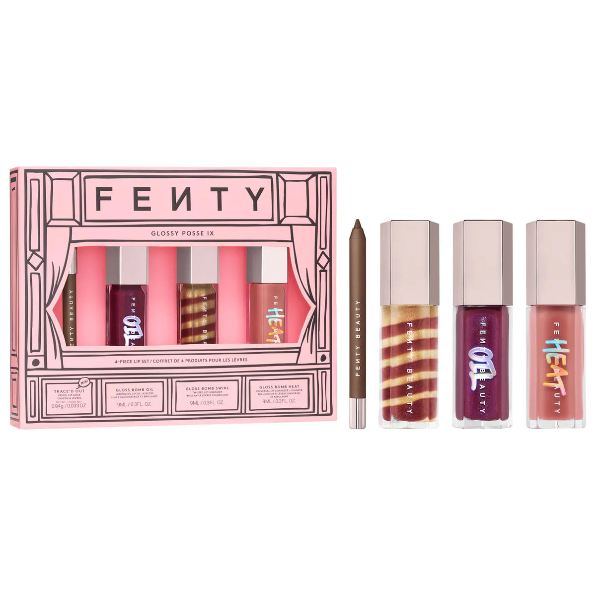 Fenty Beauty - Glossy Posse IX 4-Piece Lip Makeup Gift Set