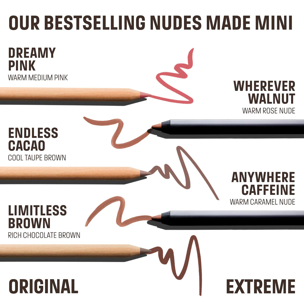 MAKE UP FOR EVER - Mini Artist Color Pencil Original & Extreme Long-lasting Lip Liner Set