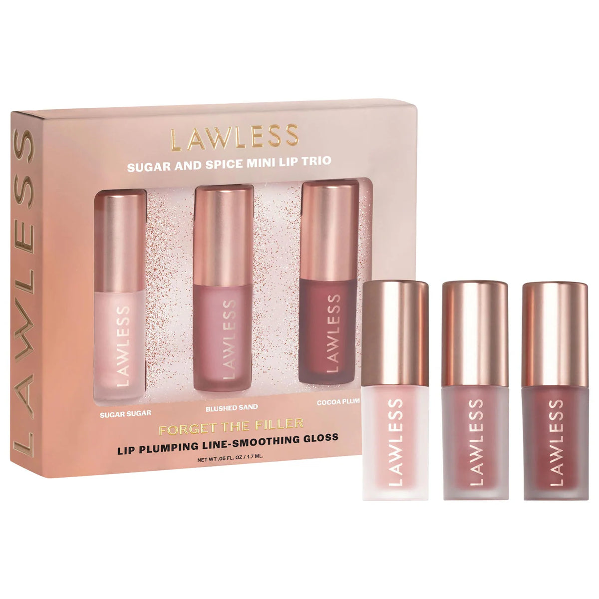 LAWLESS - Mini Forget the Filler Sugar and Spice Lip Trio Gift Set