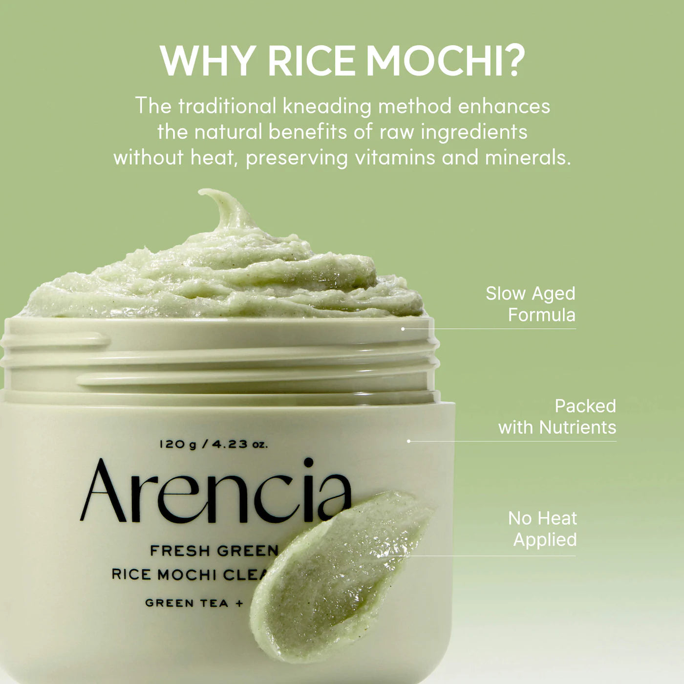 Arencia - Fresh Green Rice Mochi Cleanser | 120 g