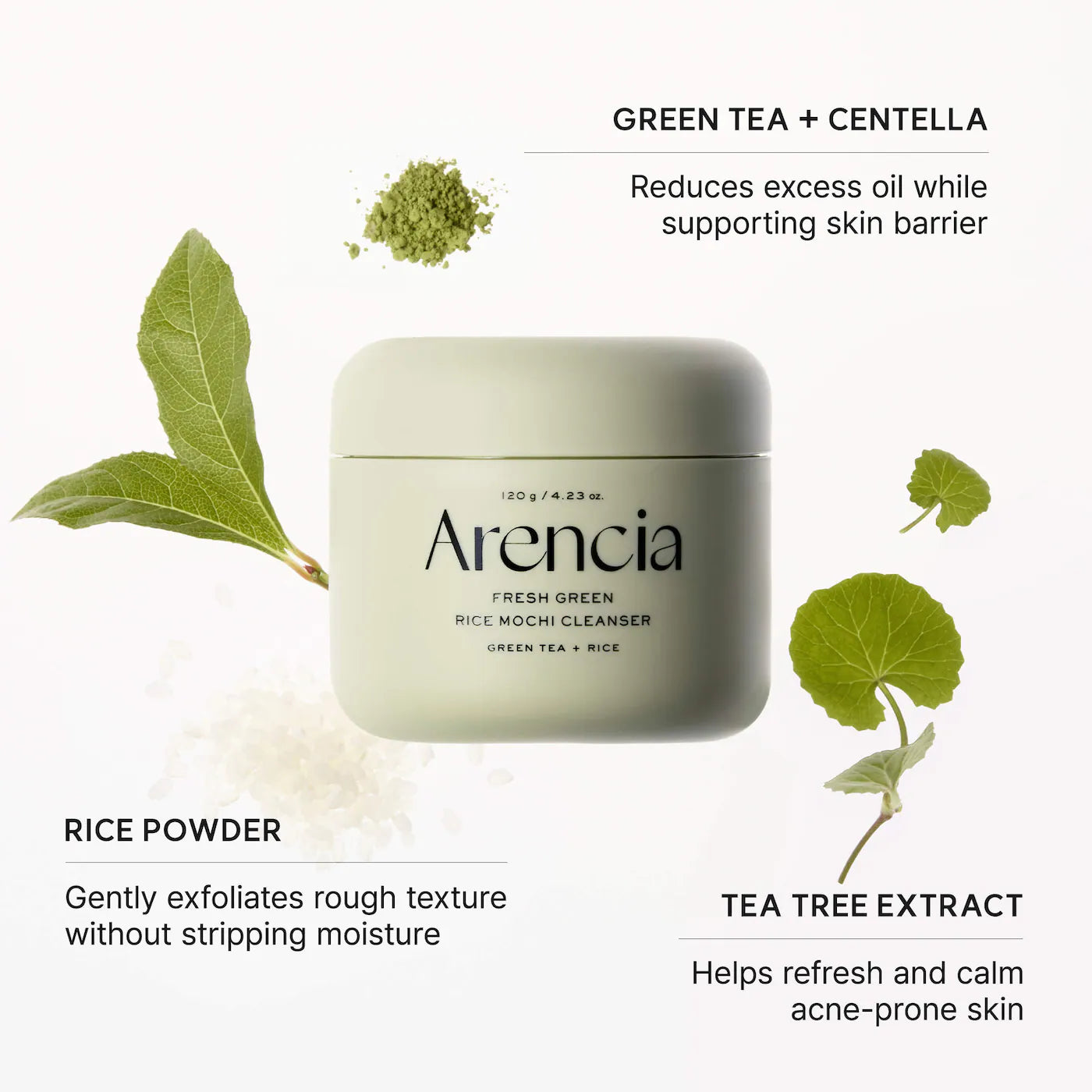 Arencia - Fresh Green Rice Mochi Cleanser | 120 g