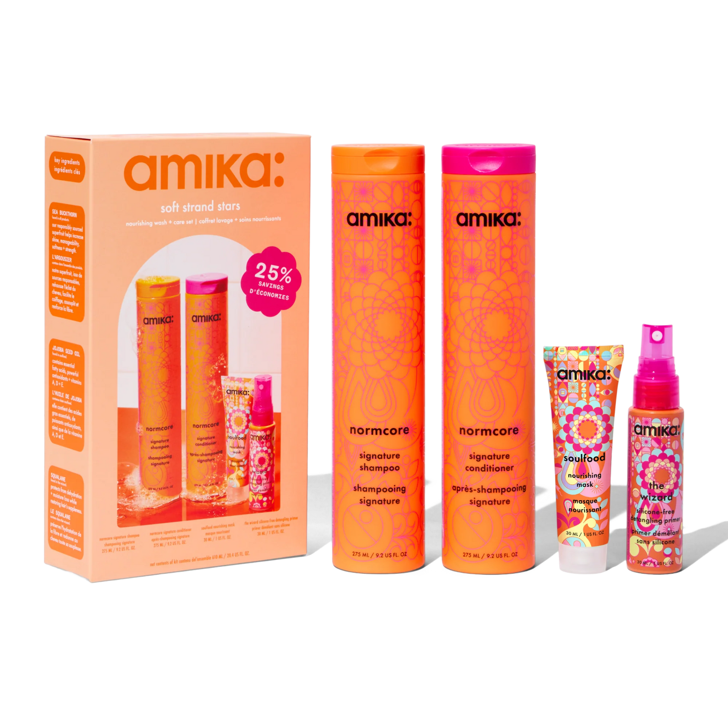 amika - soft strand stars nourishing wash + care set