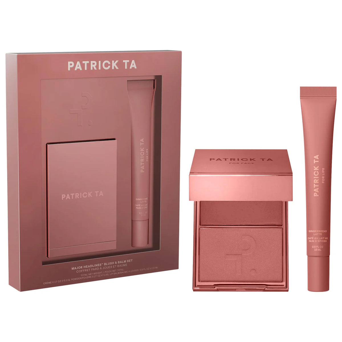 PATRICK TA - Major Headlines Double-Take Crème & Powder Blush Duo & Lip Balm Makeup Gift Set