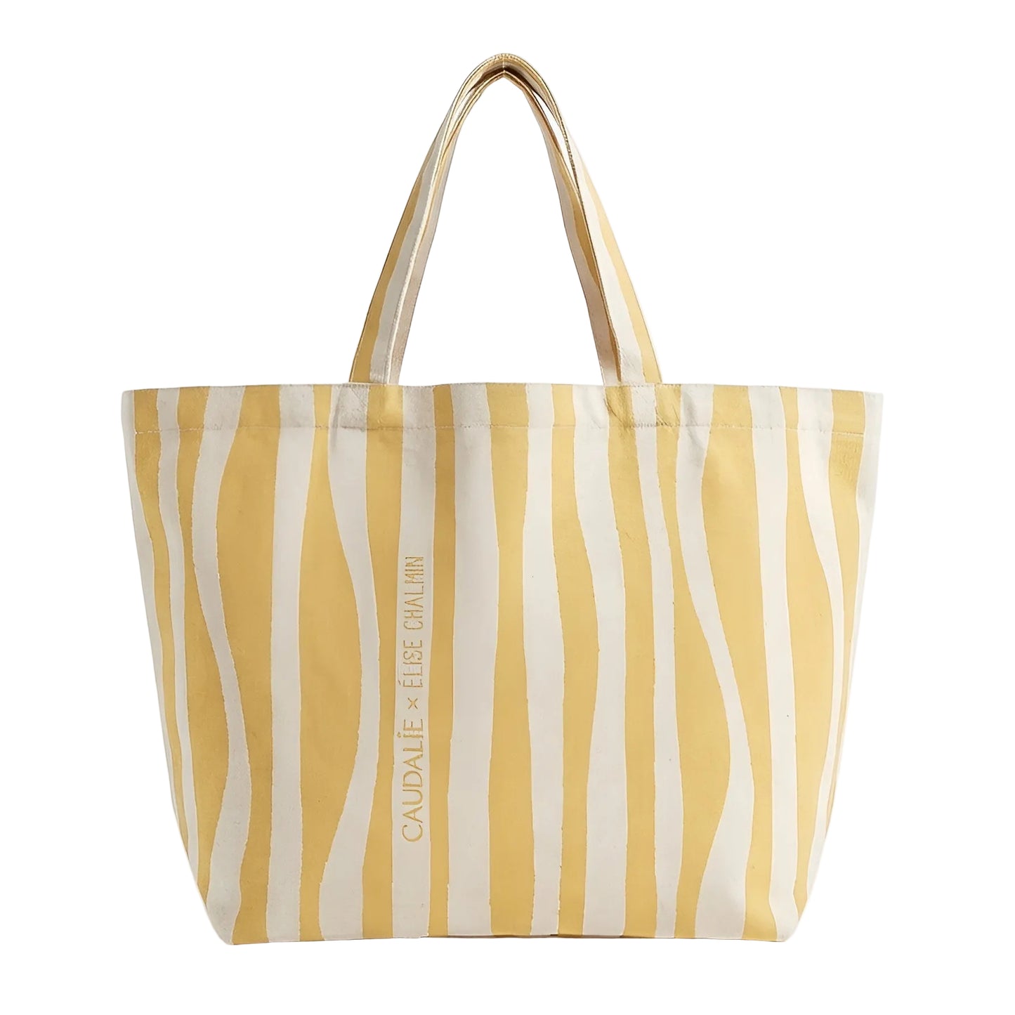 CAUDALIE x ELISA CHALMIN Striped Large Tote Beach Bag