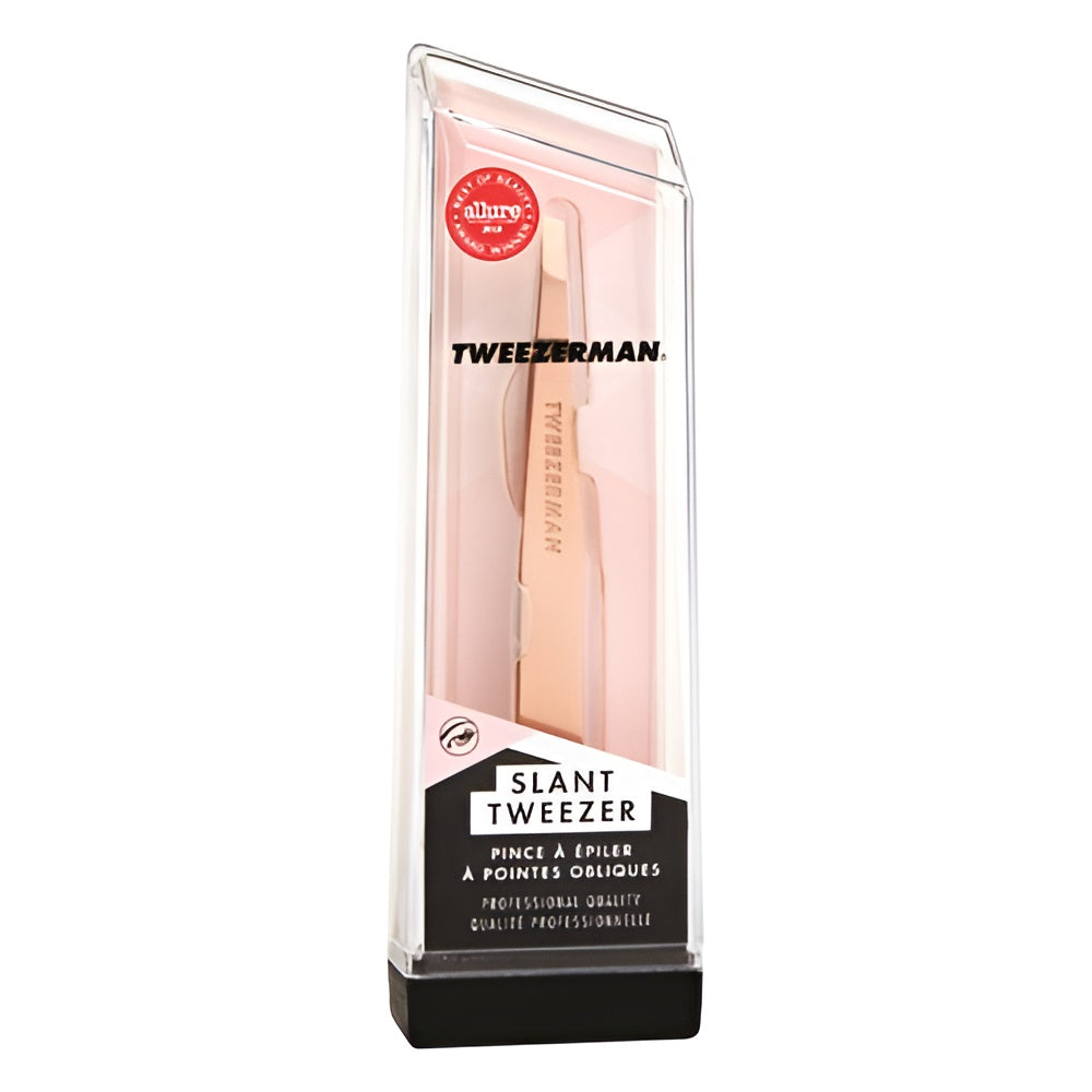 TWEEZERMAN - Stainless Steel Slant Tweezer | Rose Gold