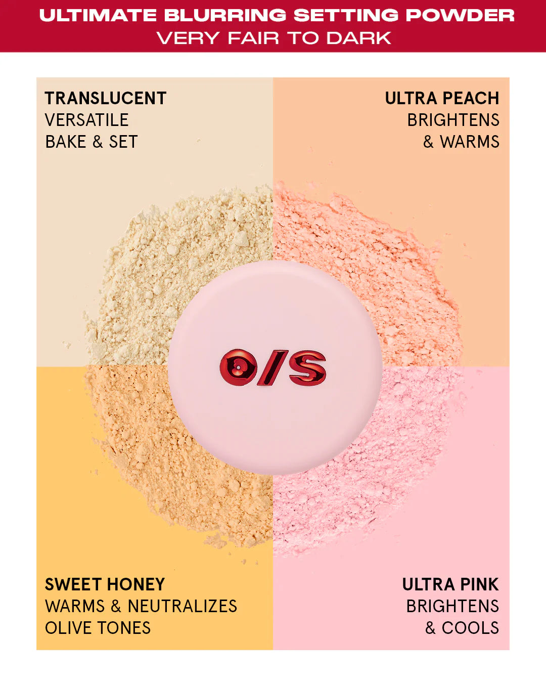 ONE/SIZE by Patrick Starrr - Blurred & Bright Ultimate Setting Powder Duos | Translucent/Ultra Pink