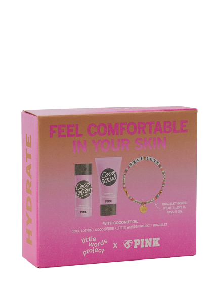 Victoria's Secret - Little Words Project® x PINK Coco Body Care Box with Bracelet
