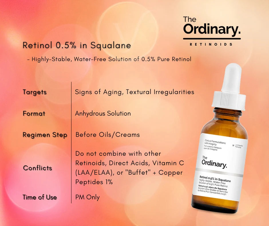 Overlevelse bacon når som helst The Ordinary - Retinol 0.5% in Squalane | 30 mL – Beautique