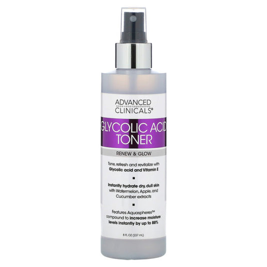 ADVANCED CLINICALS - GLYCOLIC ACID TONER | 237 mL