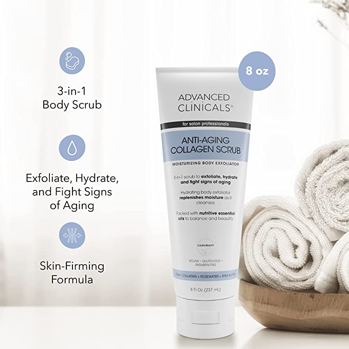 Advanced Clinicals - Anti-Aging Collagen Scrub | 237 mL