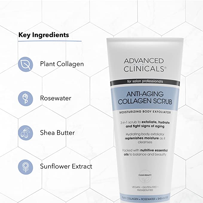 Advanced Clinicals - Anti-Aging Collagen Scrub | 237 mL