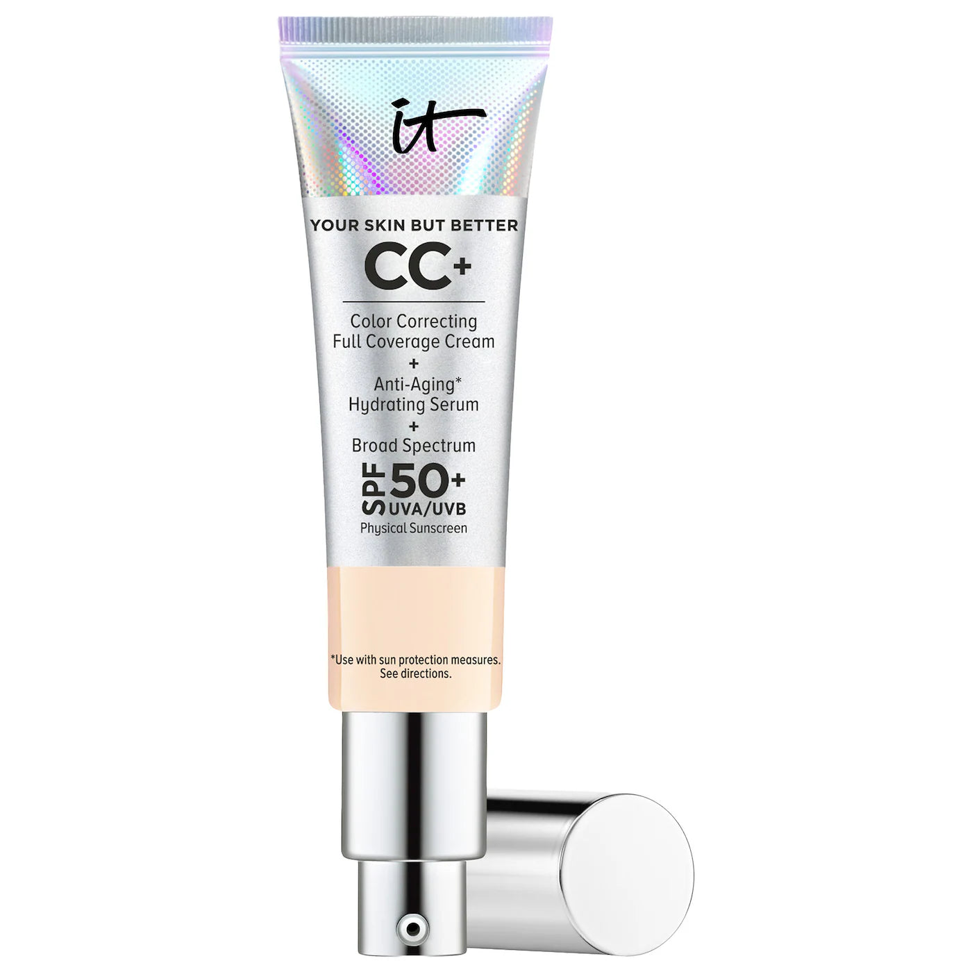 IT Cosmetics - CC+ Cream Full Coverage Color Correcting Foundation with SPF 50+ | 50 mL