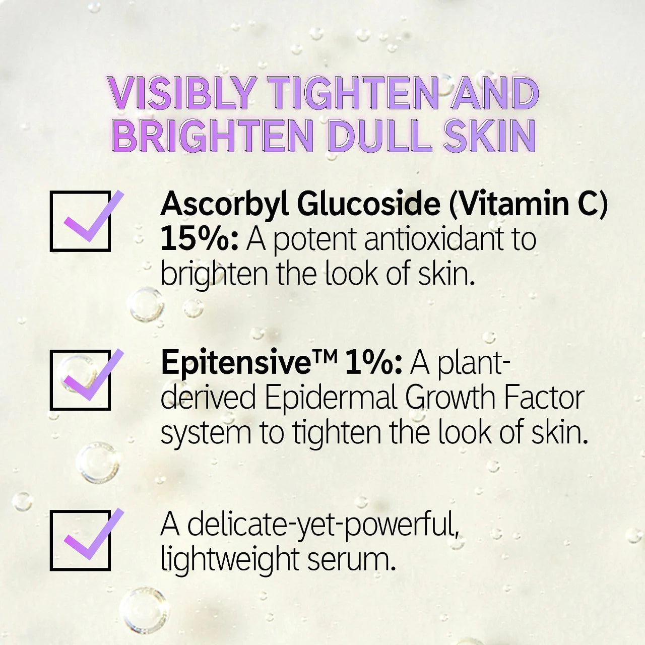 The Inkey List - 15% Vitamin C and EGF Brightening Serum | 30 mL