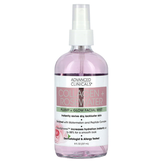 ADVANCED CLINICALS - COLLAGEN + ROSEWATER FACIAL MIST | 237 mL