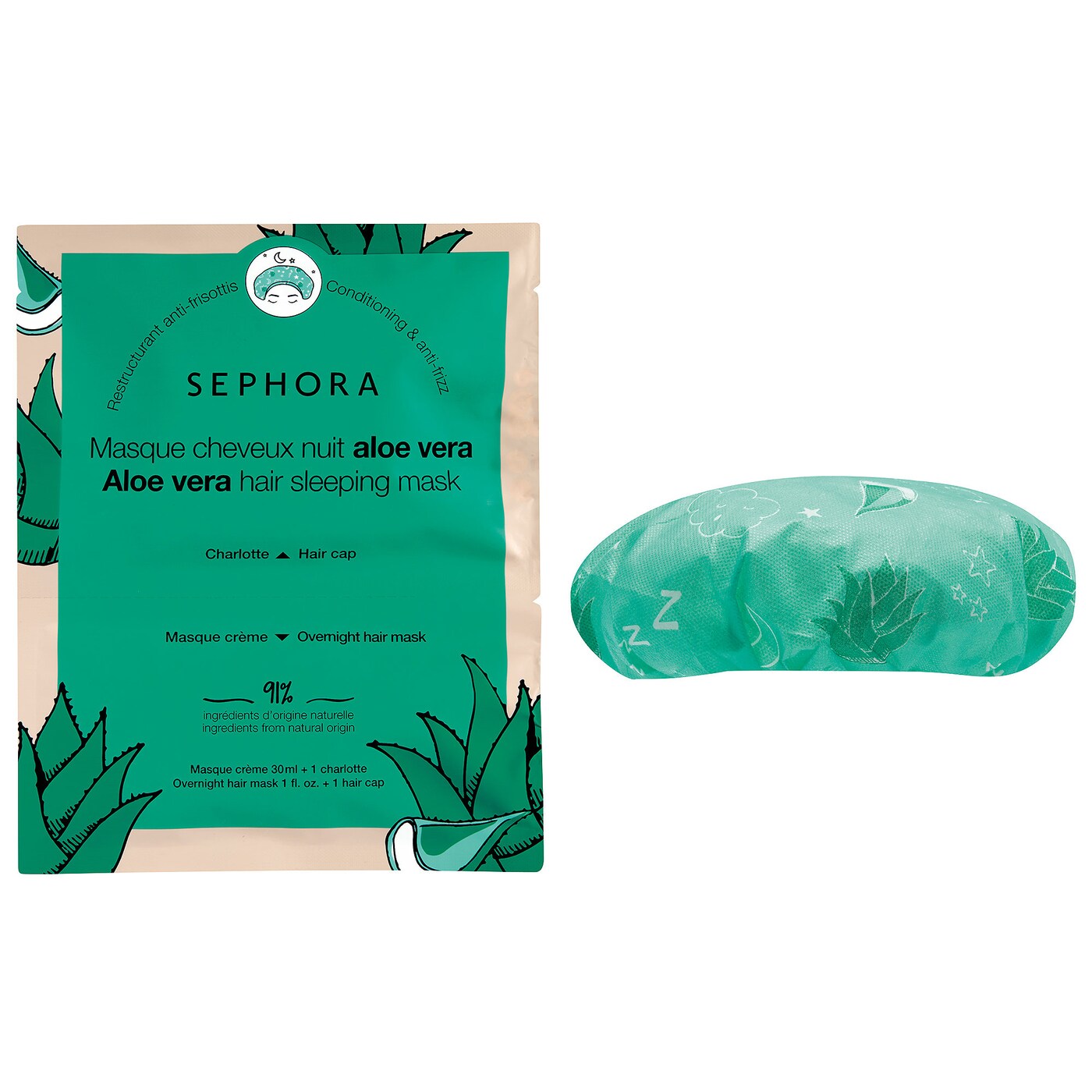 Sephora Collection - Hair Sleeping Mask | 30 mL + 1 Hair Cap
