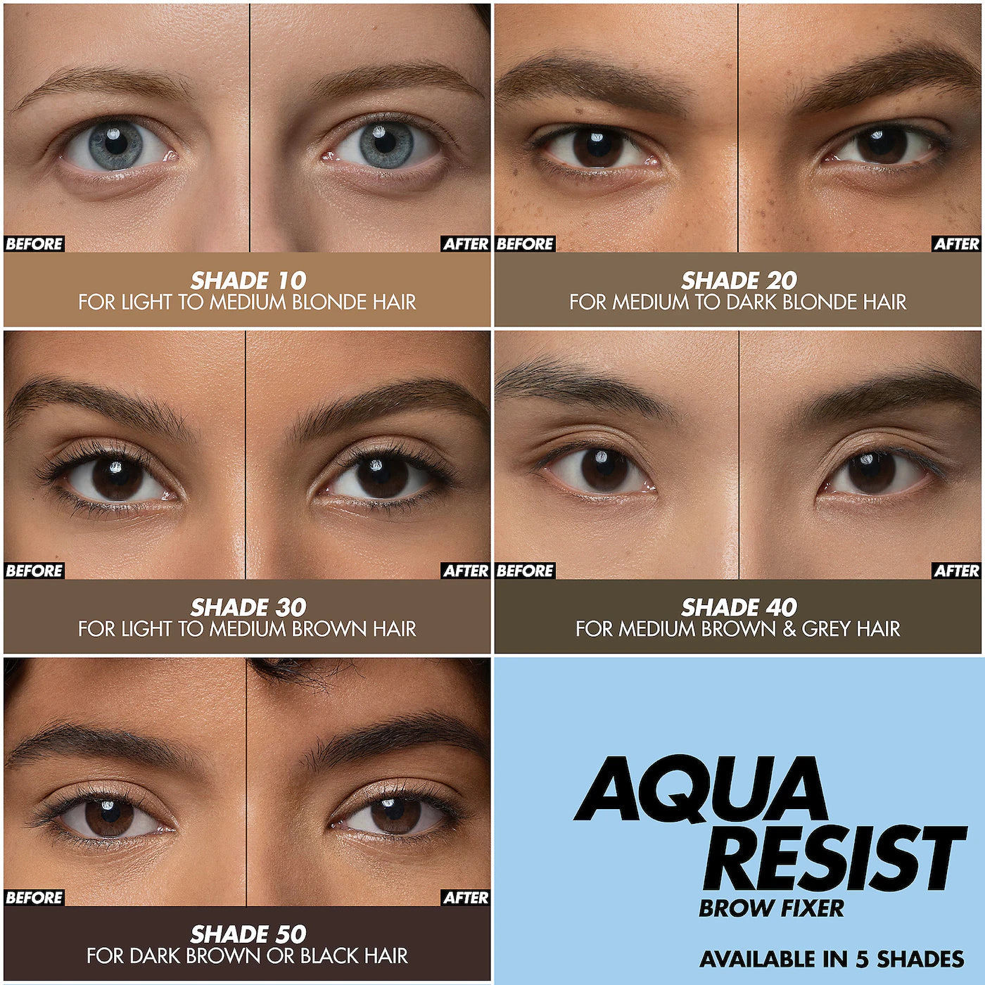 MAKE UP FOR EVER - Aqua Resist Waterproof Tinted Eyebrow Gel | 3.5 mL